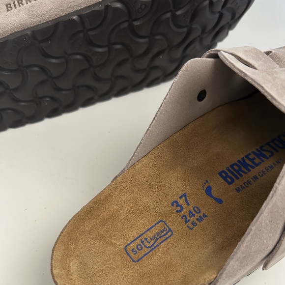 Taupe Grey Boston Birkenstocks Clogs - EU 37 - Picture 3 of 5